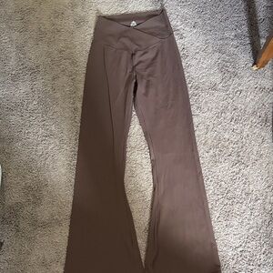 Brown Flared Yoga Pants